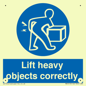 Lift heavy objects correctly